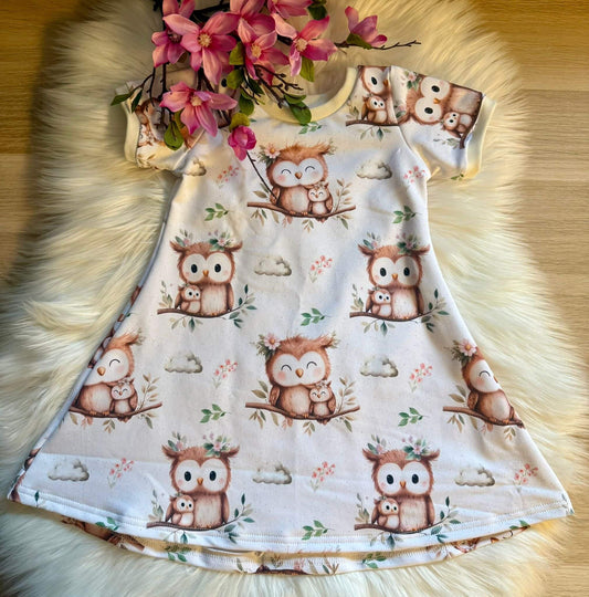 Owl in Cream | Animal Fabric by the Meter | Children's Fabric