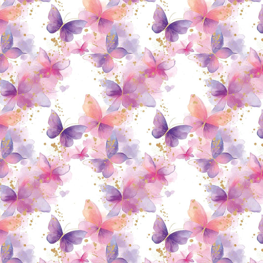 Butterfly Dream | Butterfly Swim Fabric UV50+ by the Meter | Children's Fabric for Swimwear