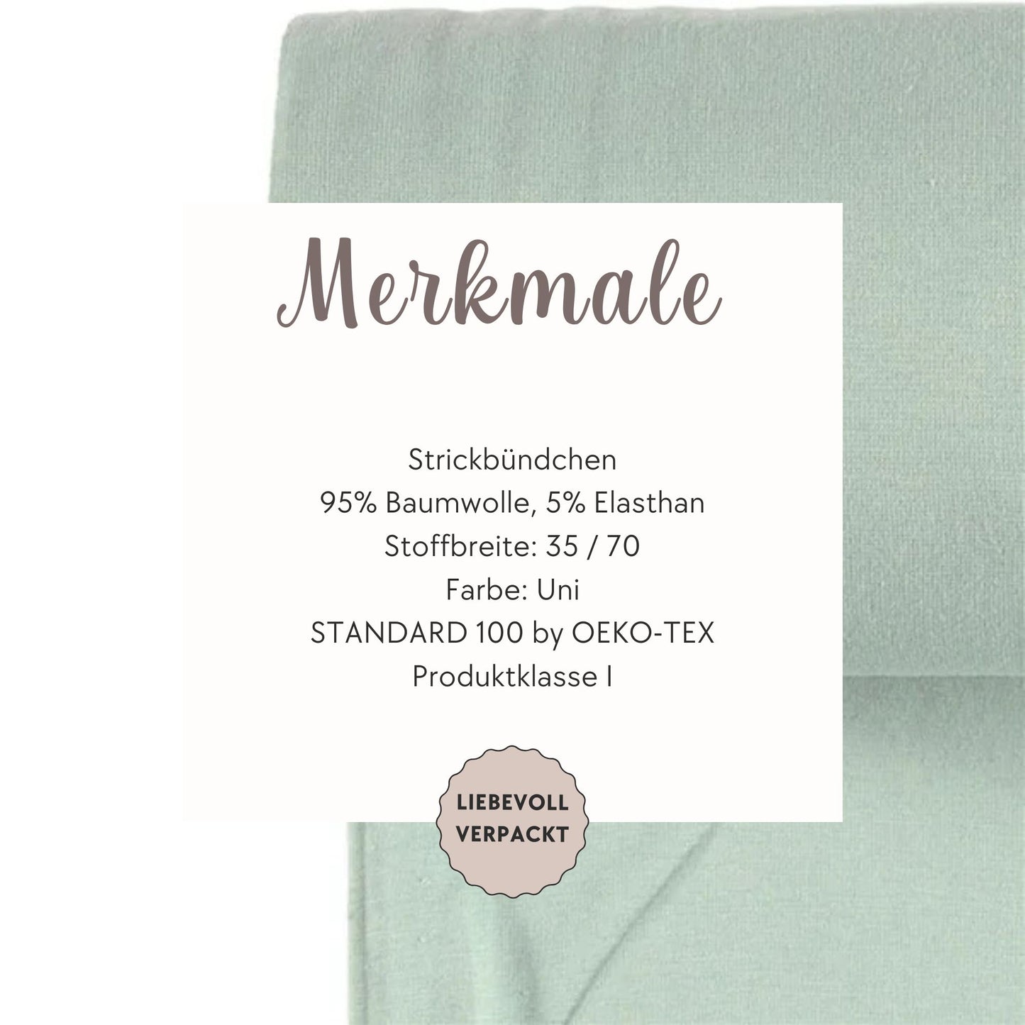 Cuff fabric in shade green - Fine rib