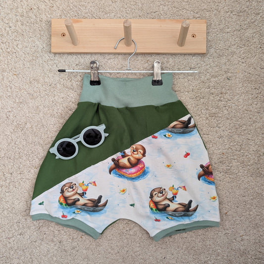 Summer Otters - Pool Party | Otter Fabric by the Meter | Children's Fabric