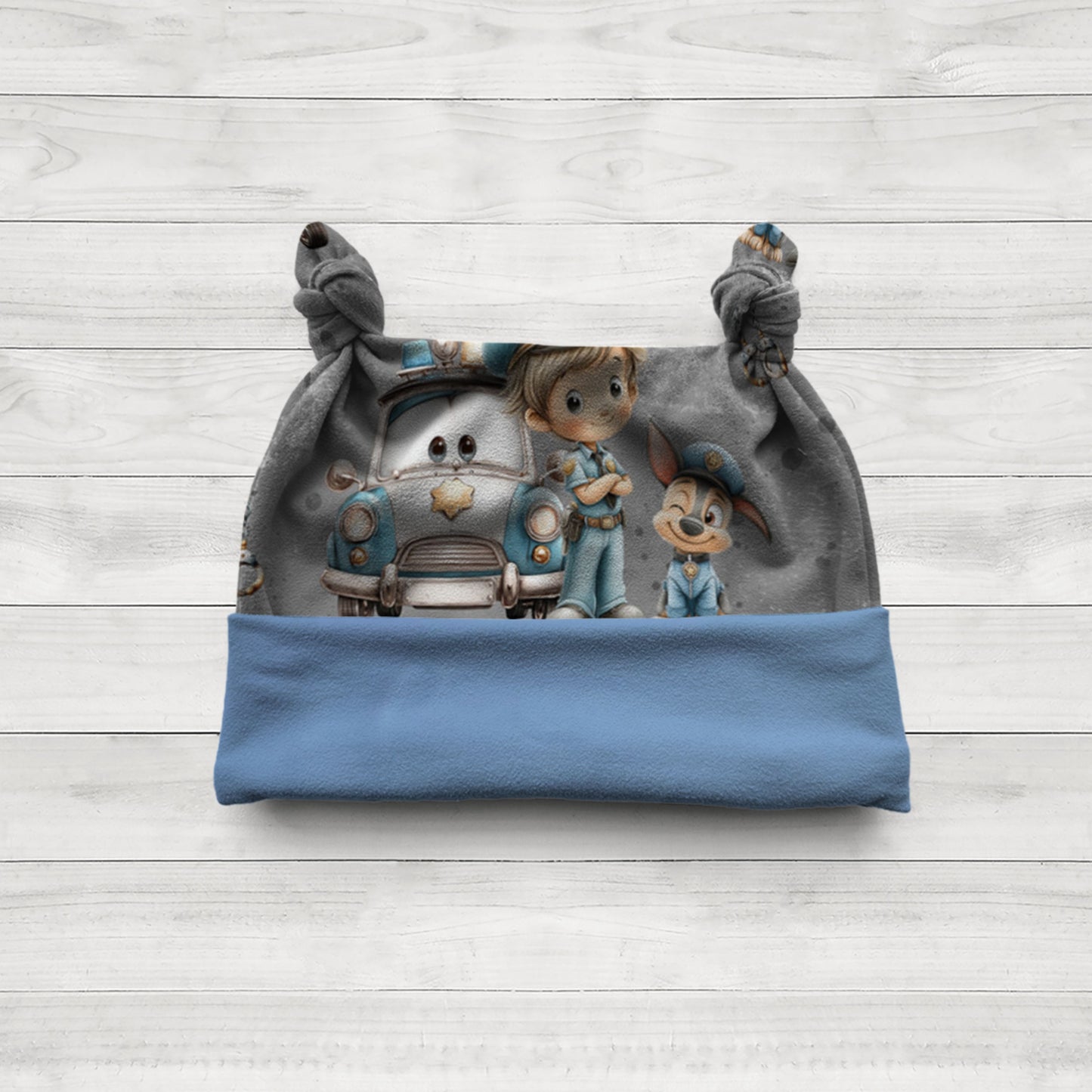 Baby Strampler Polizei Set | handgenäht | Gr. 56–80