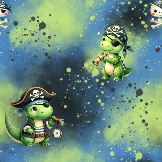 Children's Jersey Fabric by the Meter "Dino Pirates"