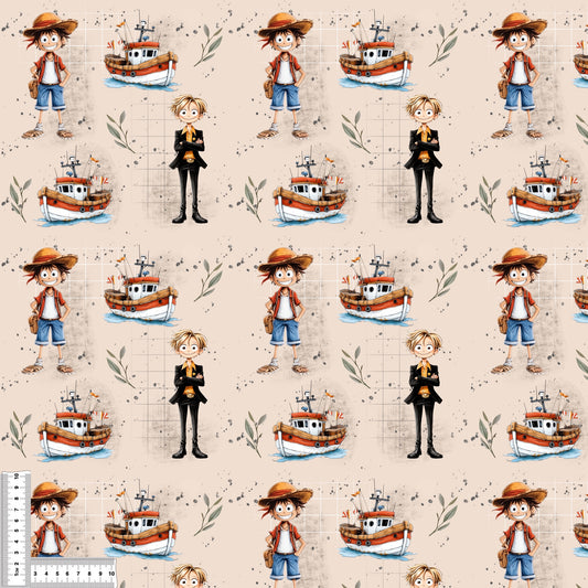 Adventure on the High Seas | UV50+ Swimwear Fabric by the Meter | Children's Fabric for Swimwear