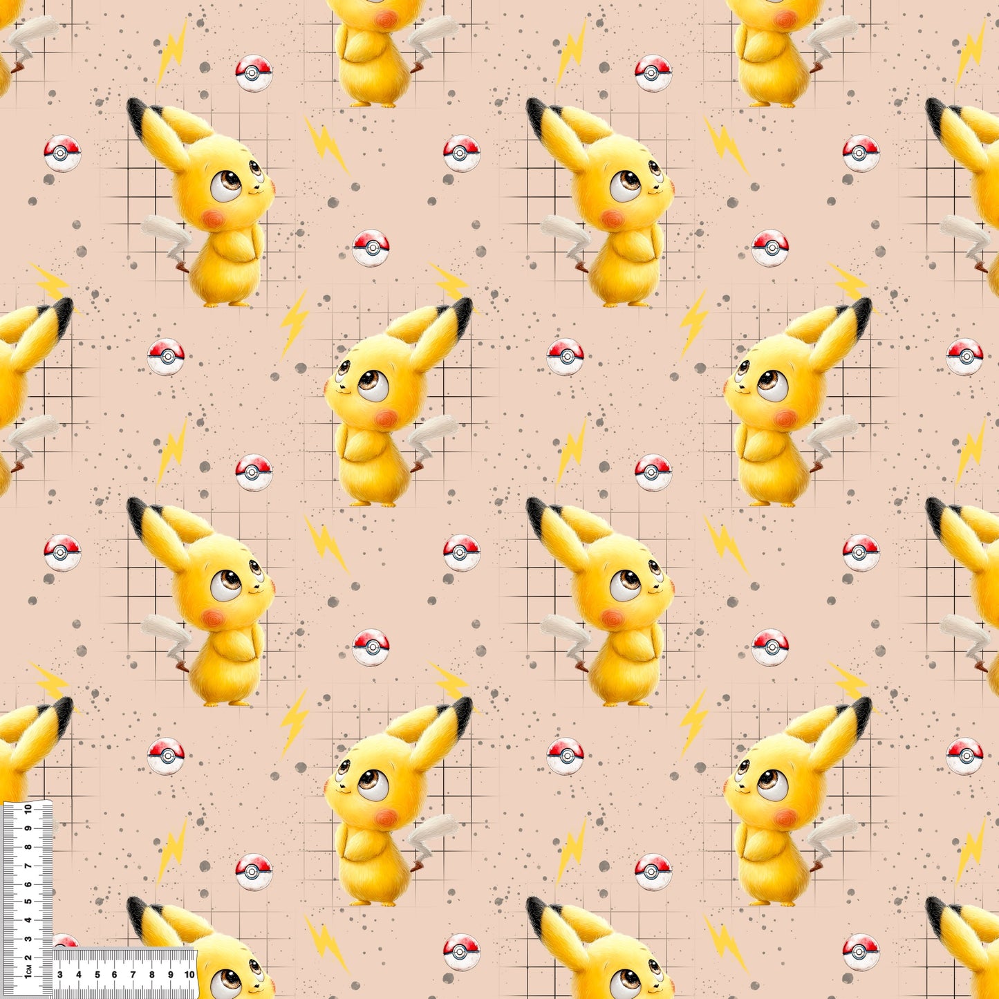 PikaPlüsch Anime Kinderstoff French Terry – Meterware Nähprojekt