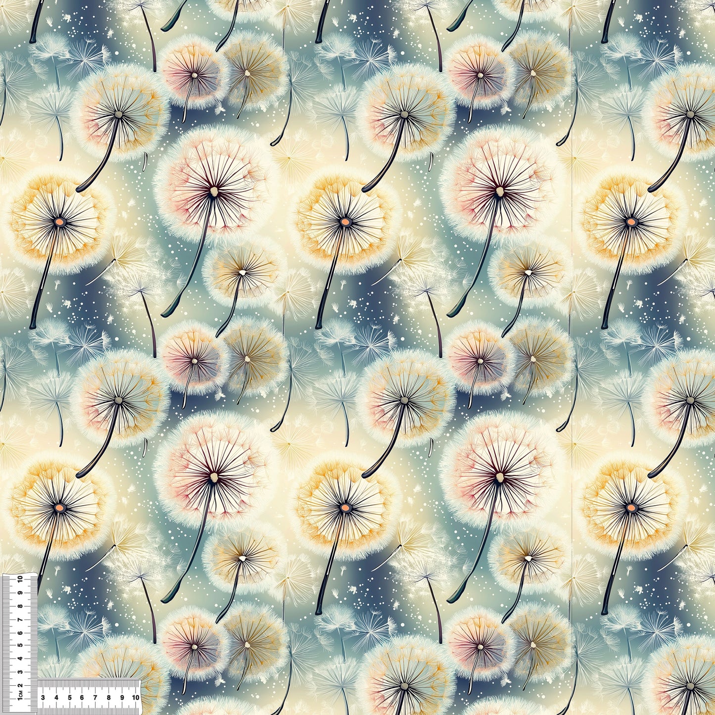Pusteblume Stoff Nähbeispiel – Kinderstoff Blumen Meterware Nähprojekt