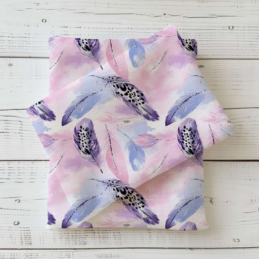 Feather-light | Feathers Swimwear UV50+ Fabric by the meter | Children's Fabric for Swimwear
