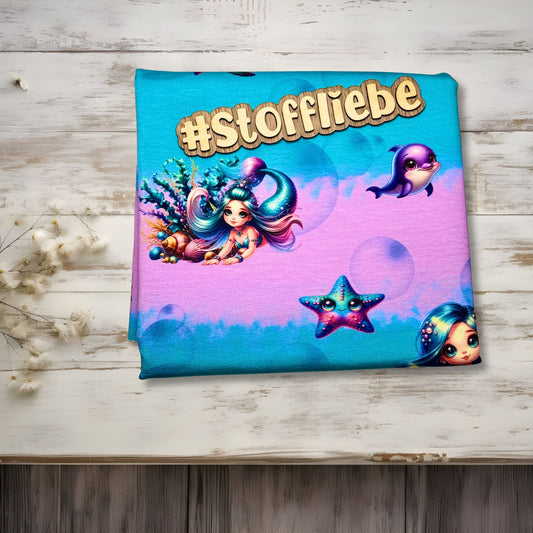 Magic Mermaid | Mermaid Swimwear Fabric UV50+ By the Meter | Children's Fabric for Swimwear