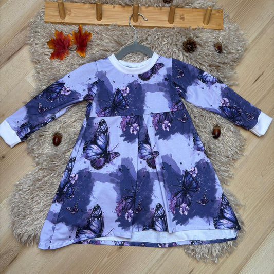 Lilac Flight | Butterfly Fabric by the Meter | Jersey Children's Fabric