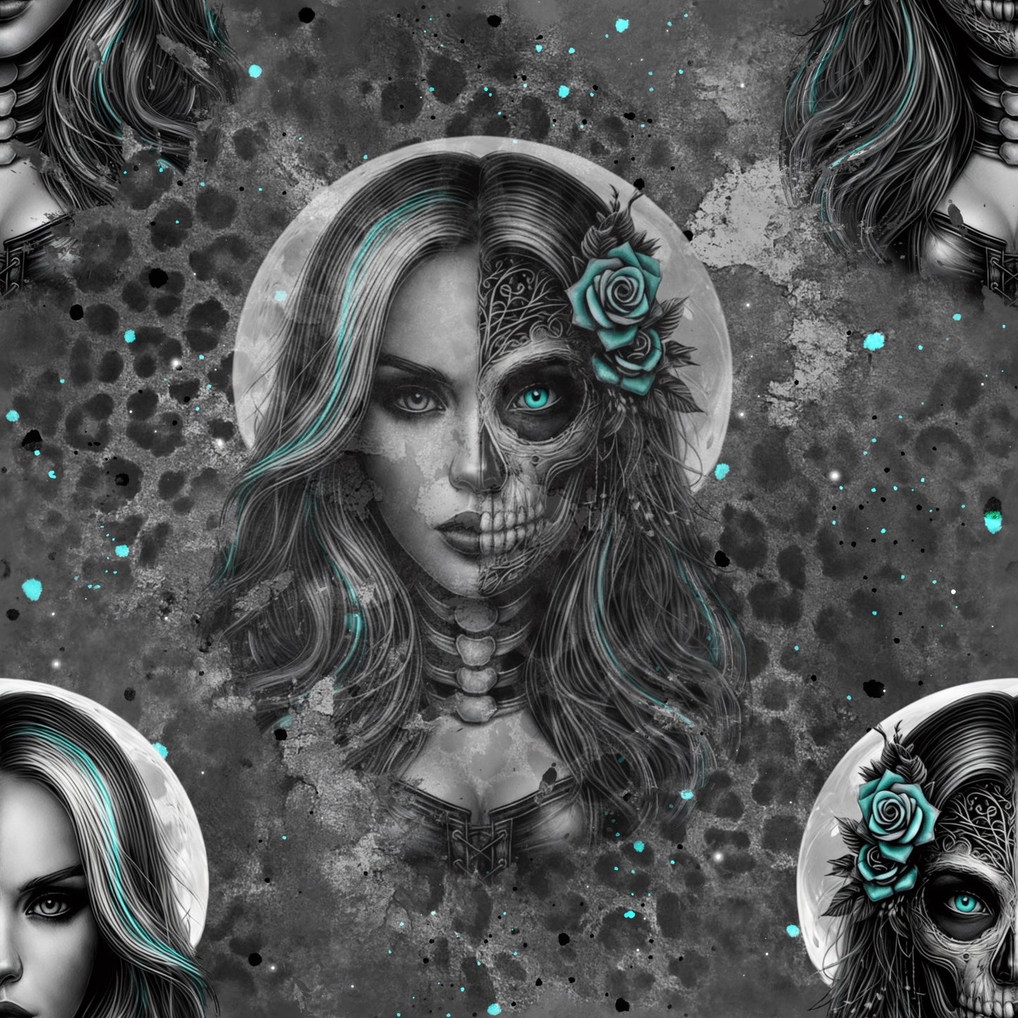 Soul Shadows Skull | Leo Fabric by the Meter