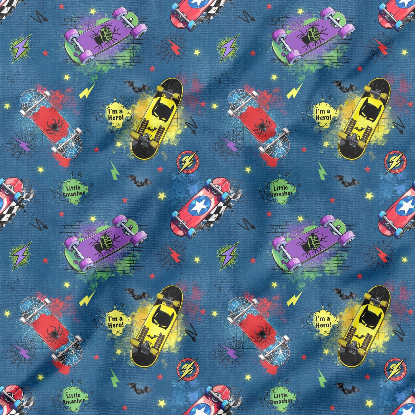 Hero Boards | Superhero Fabric by the Meter | Children's Fabric