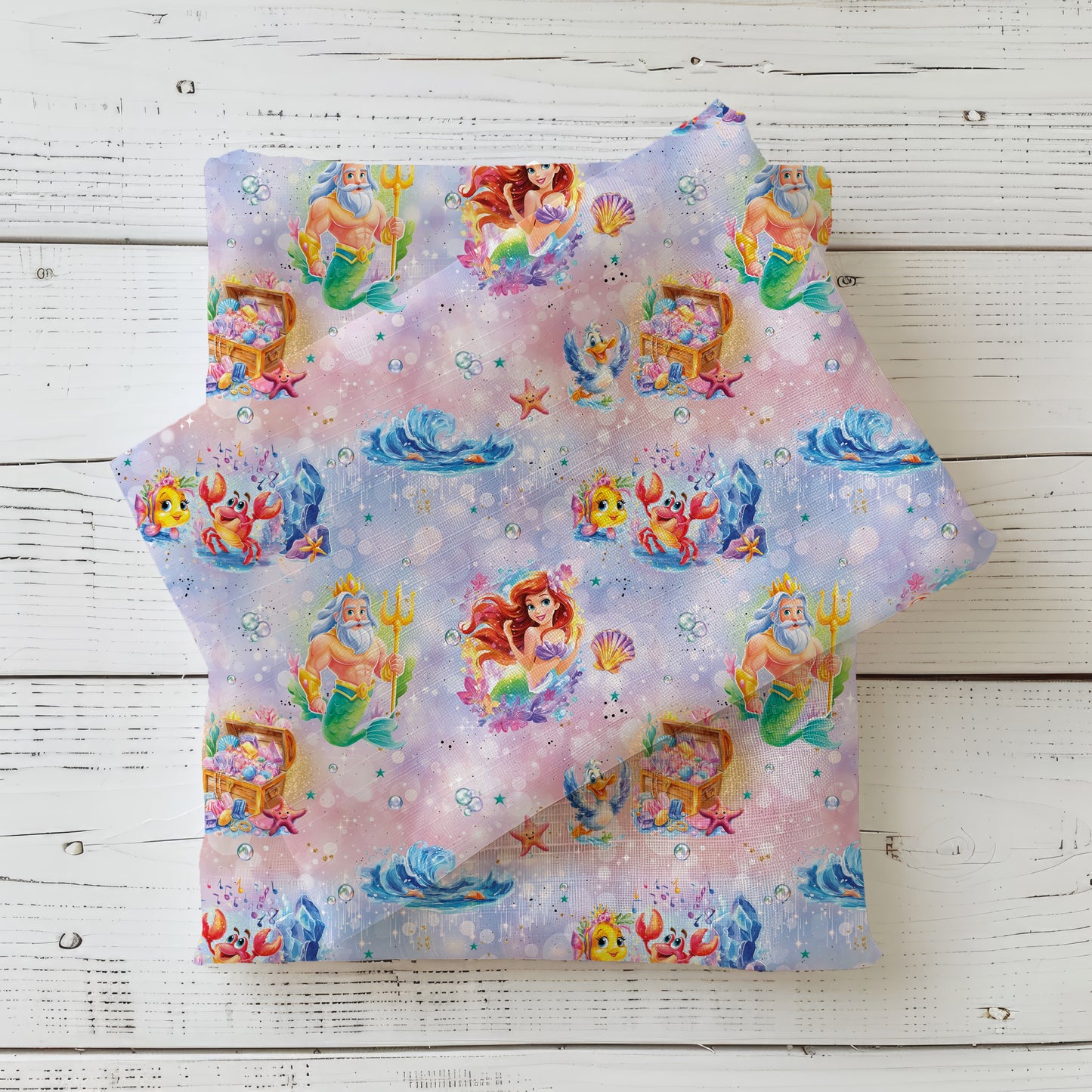 Water Princess | Meerjungfrau Stoff Meterware | Kinderstoff