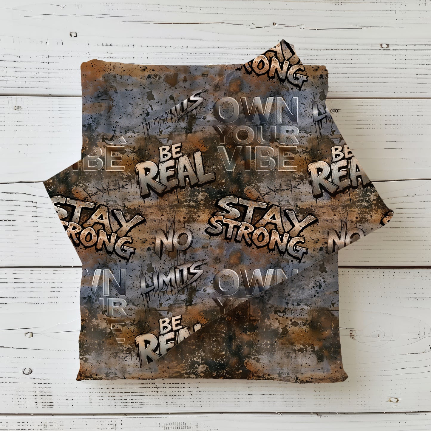 Own Your Vibe | Graffiti Stoff Meterware | French Terry Kinderstoff