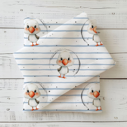 Little Gull | Gull Fabric by the Metre | Baby and Children's Fabric