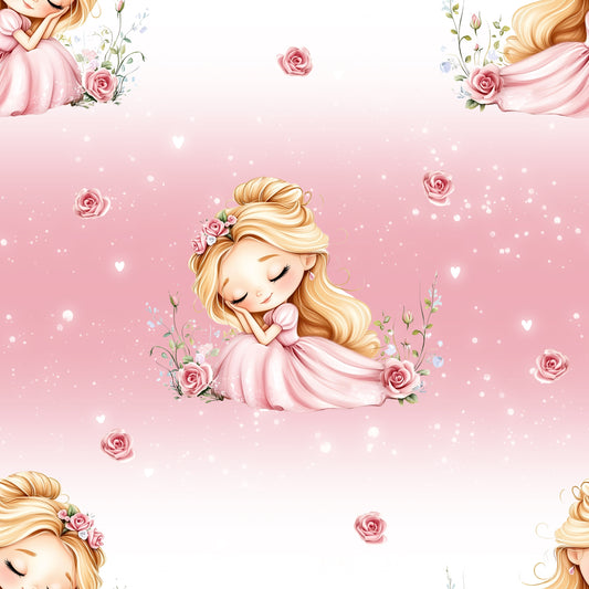 Fabrics by the Meter "Sleeping Rose" - Jersey or French Terry