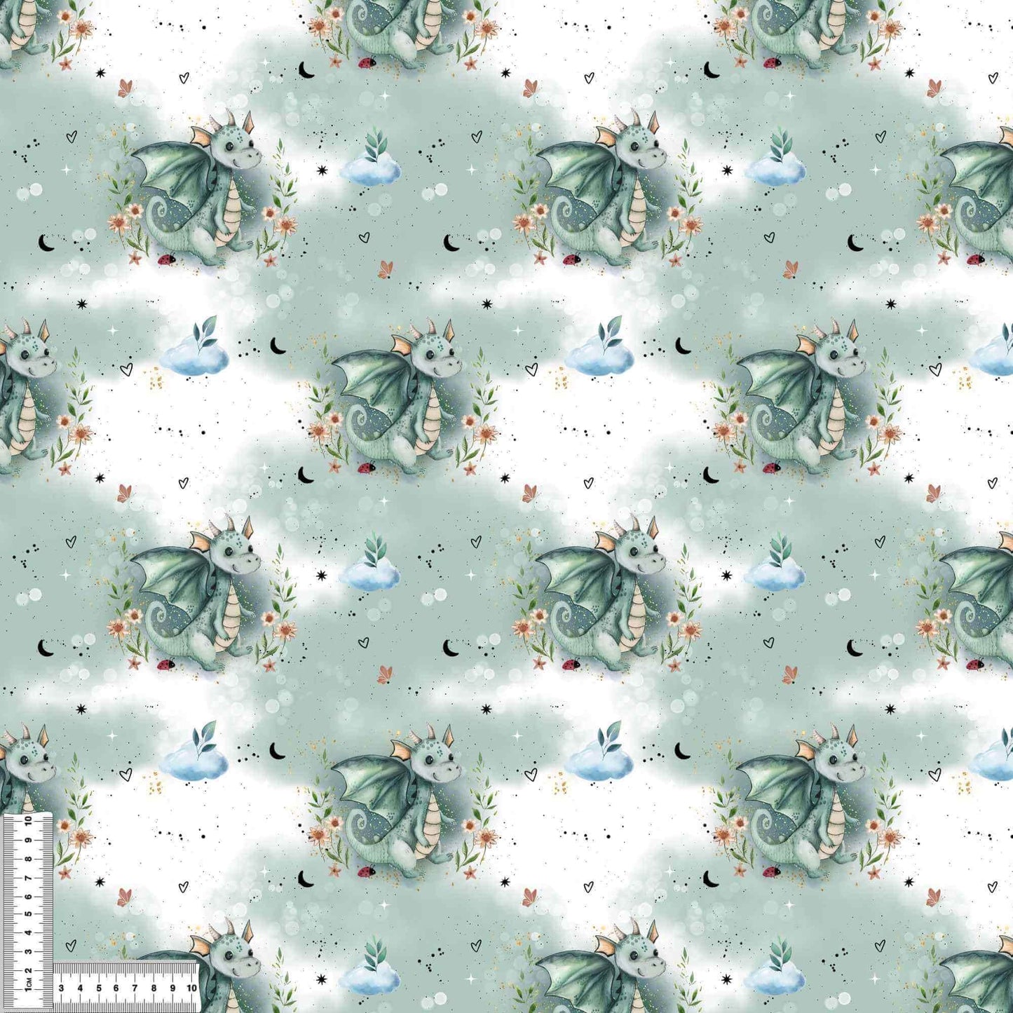 Little Dragon | Drachen Stoff Meterware | Kinderstoff