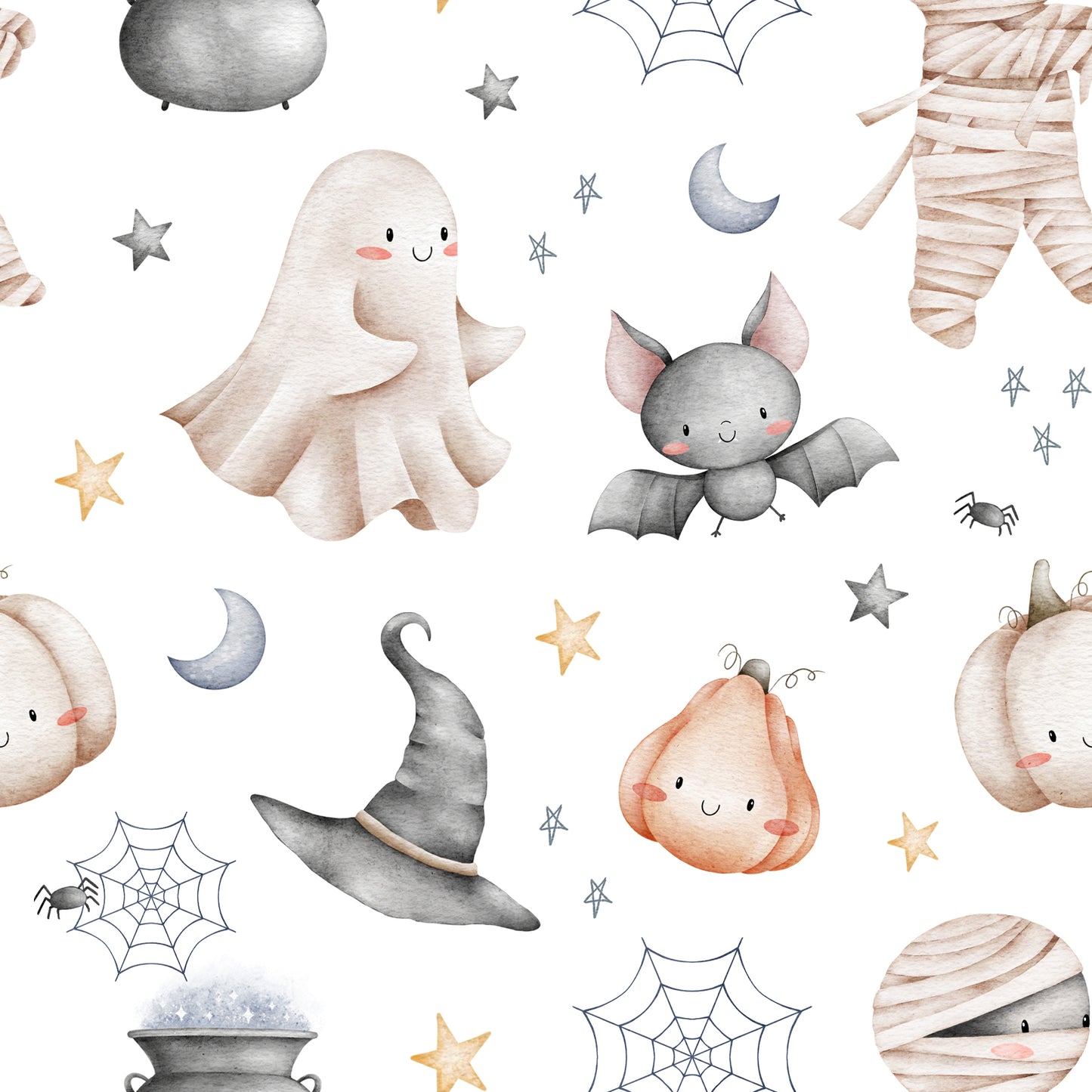 Halloween Party Kinderstoff Meterware – Jersey Rib Jersey French Terry Handmade by Kati