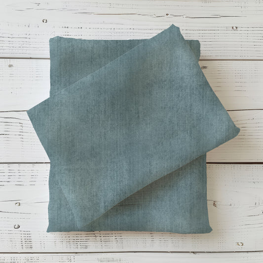 Kinderstoff Meterware Jersey | French Terry - „Demin" blau | Kombi