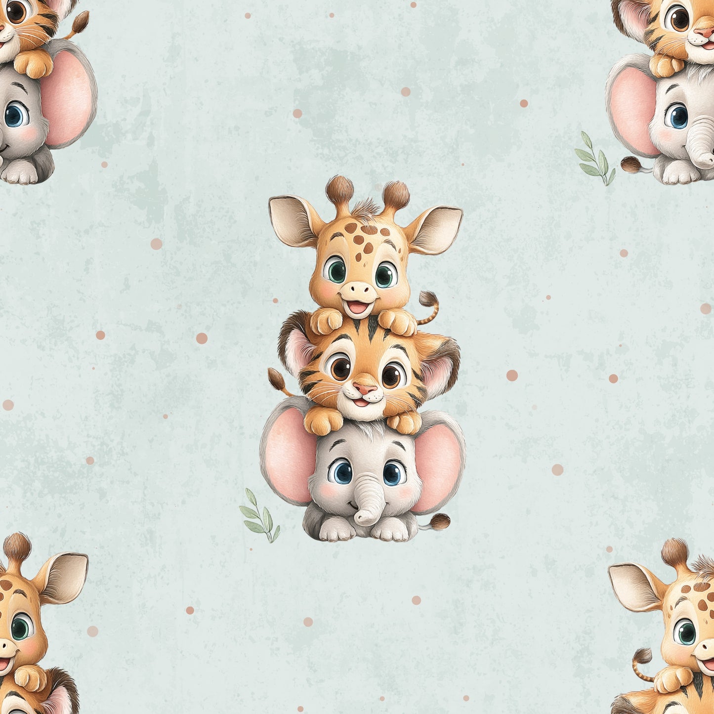 Children's Fabric Safari 0.5m French Terry Fabric – "Jungle Minis"