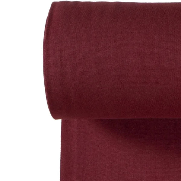 Bündchen Stoff kirschrot Feinripp – Strickbündchen Meterware Kinderkleidung Handmade by Kati