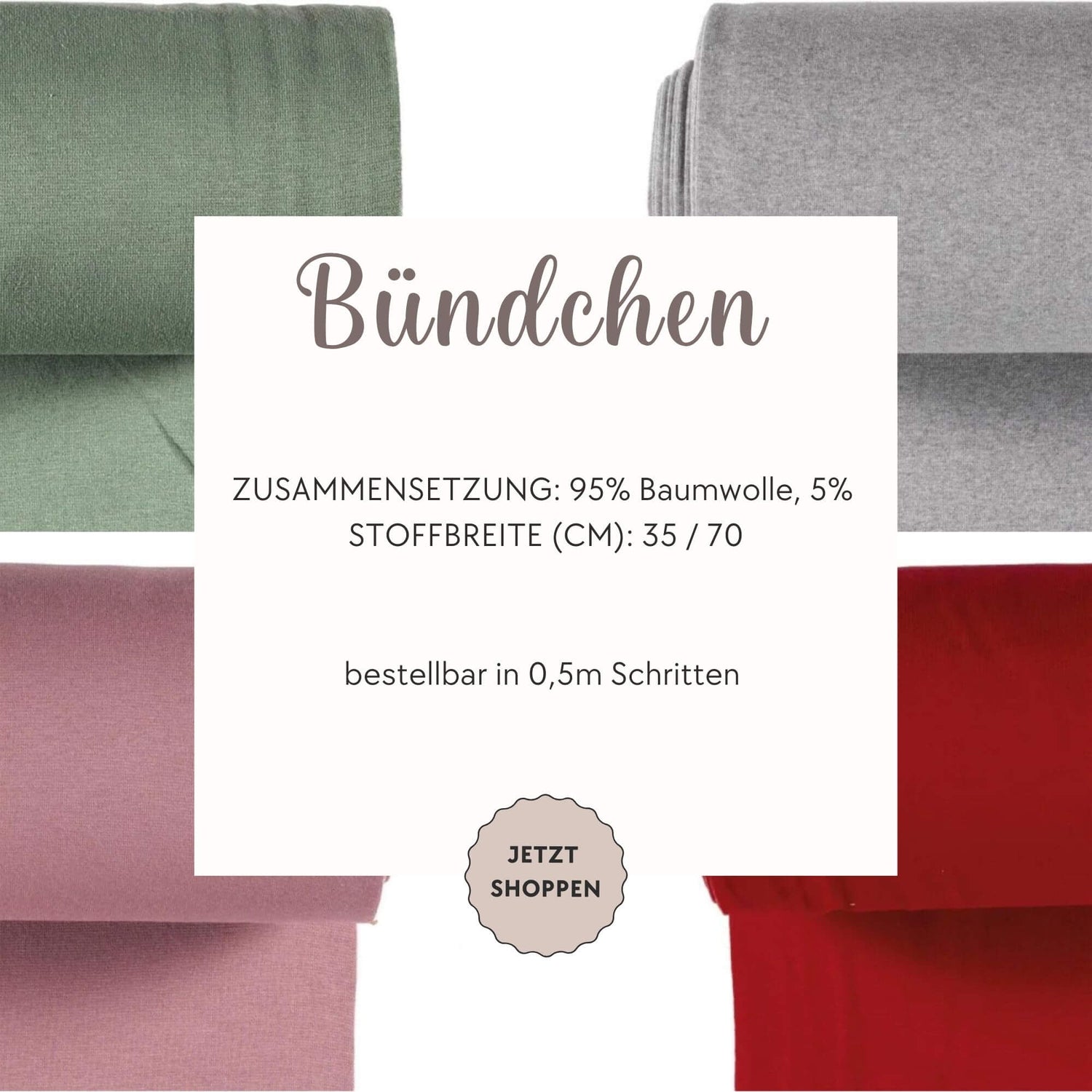 Bündchen Stoff Meterware