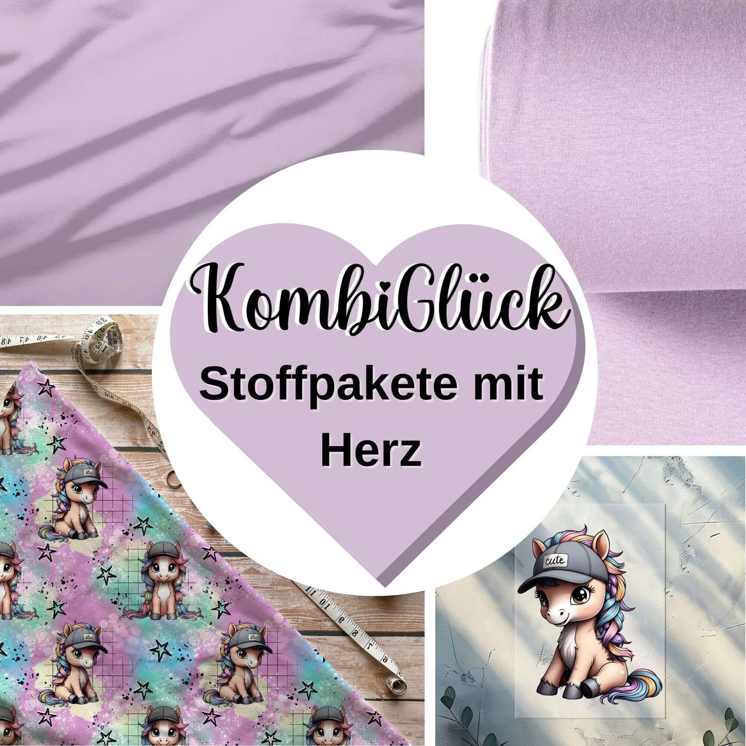 Stoff Sets mit Bügelbilder