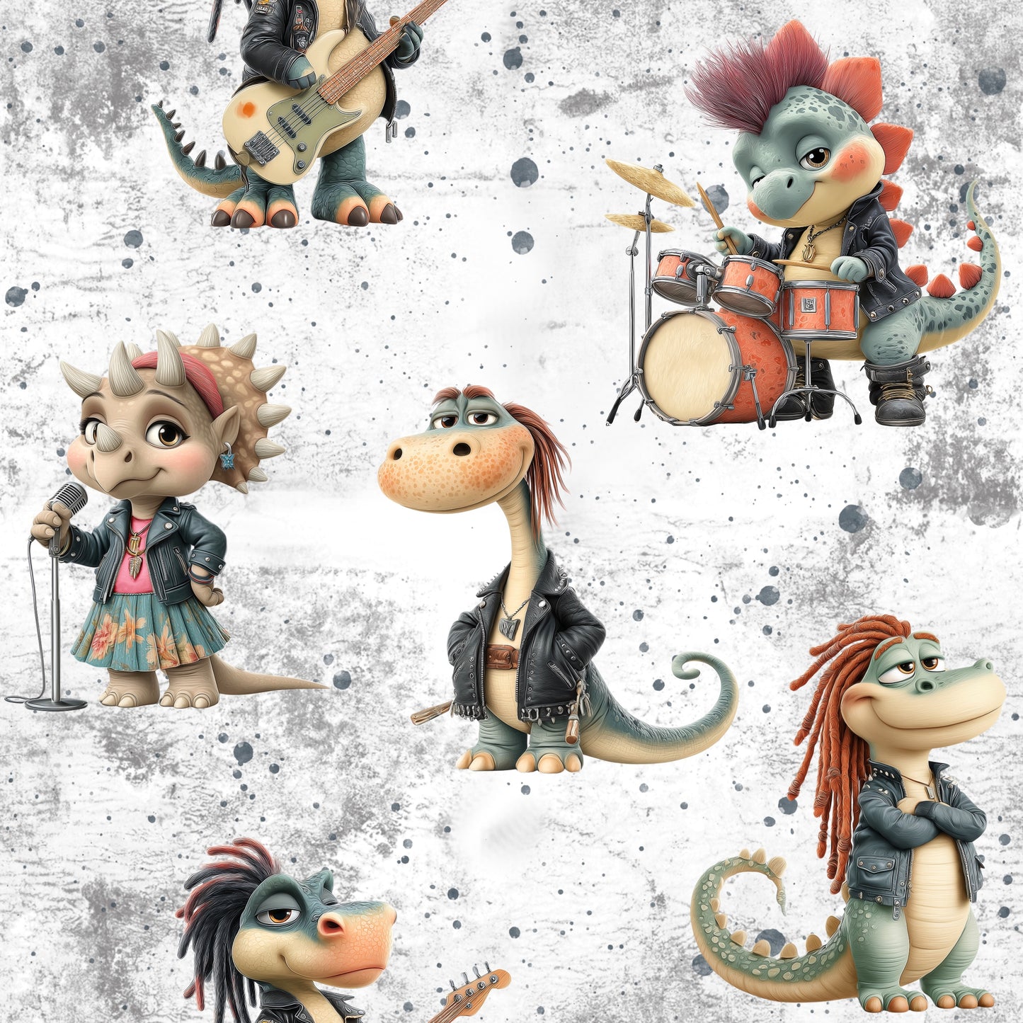 Heavy Dinos | Dino Stoff Meterware | Kinderstoff