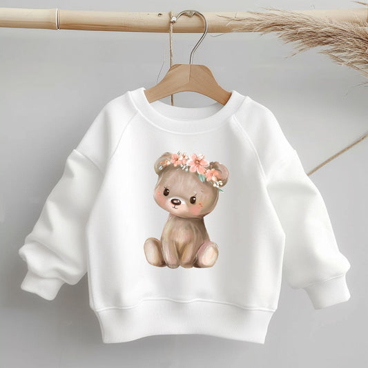 Bear Girl Kids Iron-on Transfer "Little Bear Girl" | DTF Transfer for Clothing & Accessories
