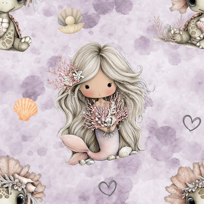 Magical Ocean Friends | Mermaid Fabric by the Yard | Children's Fabric