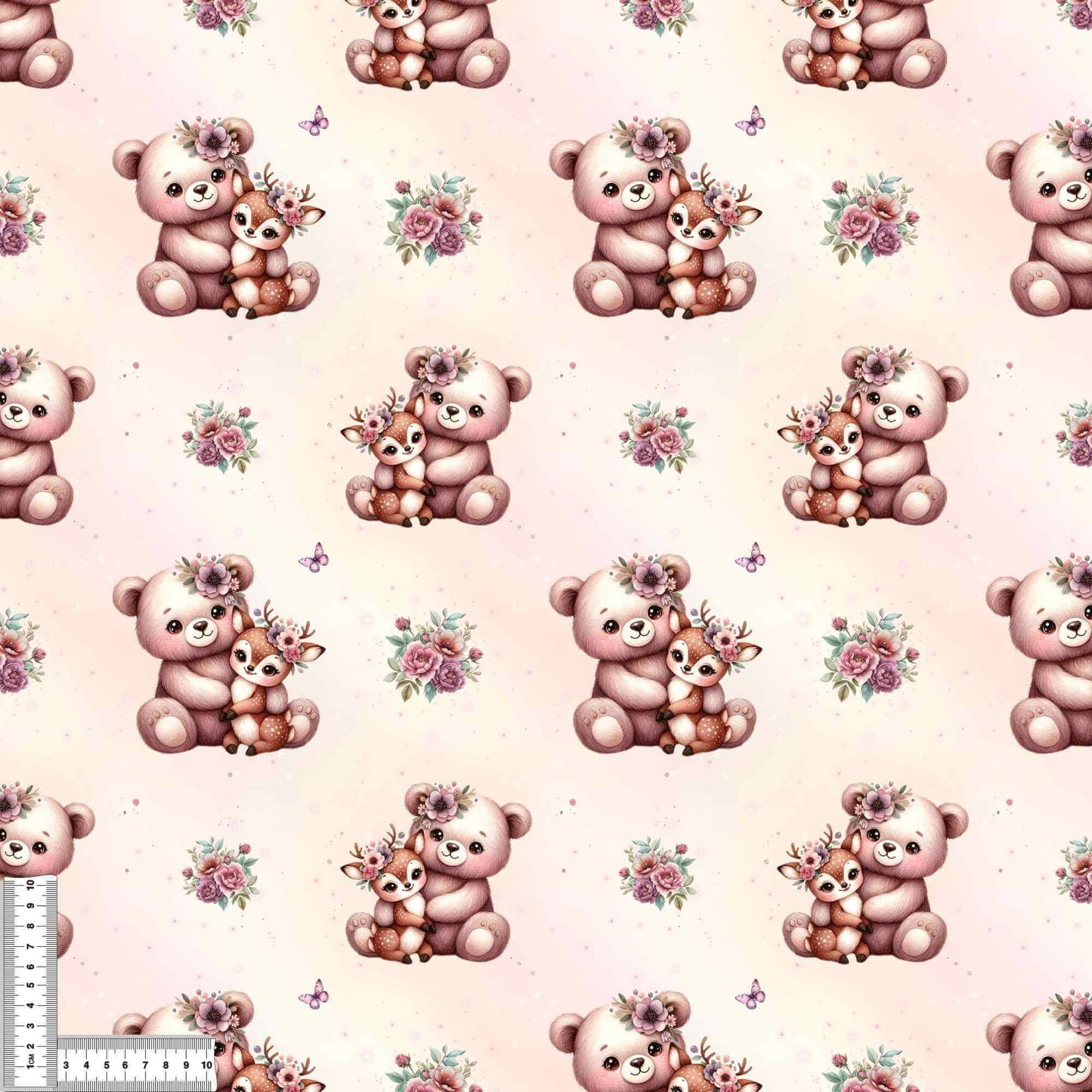 Kinder Beanie Bär Reh Motiv handgemacht – Wintermütze Baby Loop Schal Set