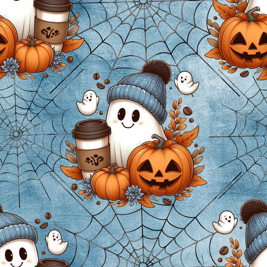Spooky Autumn | Geister Stoff Meterware | Halloween Kinderstoff