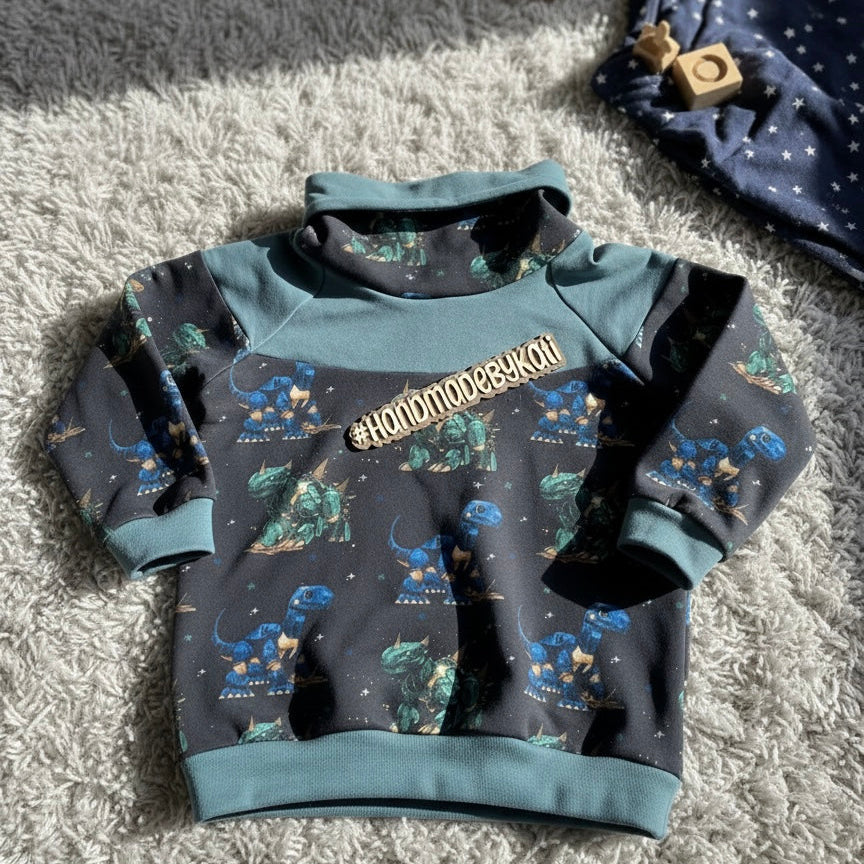 Robo Dinos | Dino Fabric by the Meter | Children's Fabric