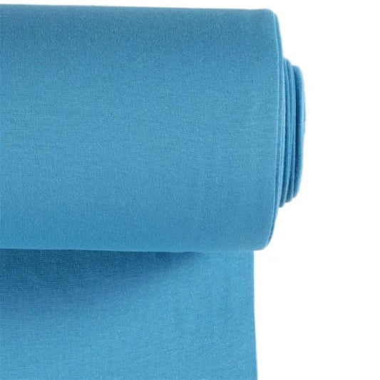 Cuff Fabric in Azure Blue - Fine Rib