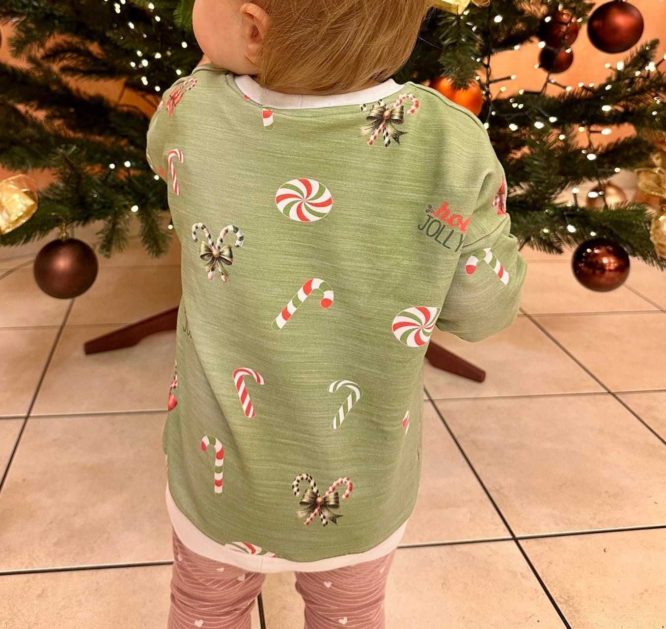 Grinch Weihnachtspanel grün Kinderstoff French Terry – inkl. Kombistoff Meterware