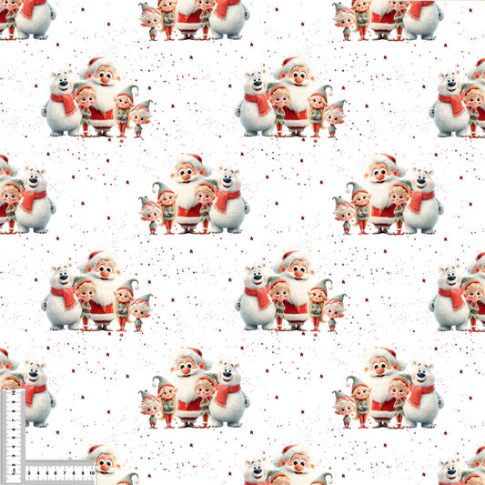 Weihnachtsfreunde Kinderstoff French Terry – Weihnachten Motiv Meterware