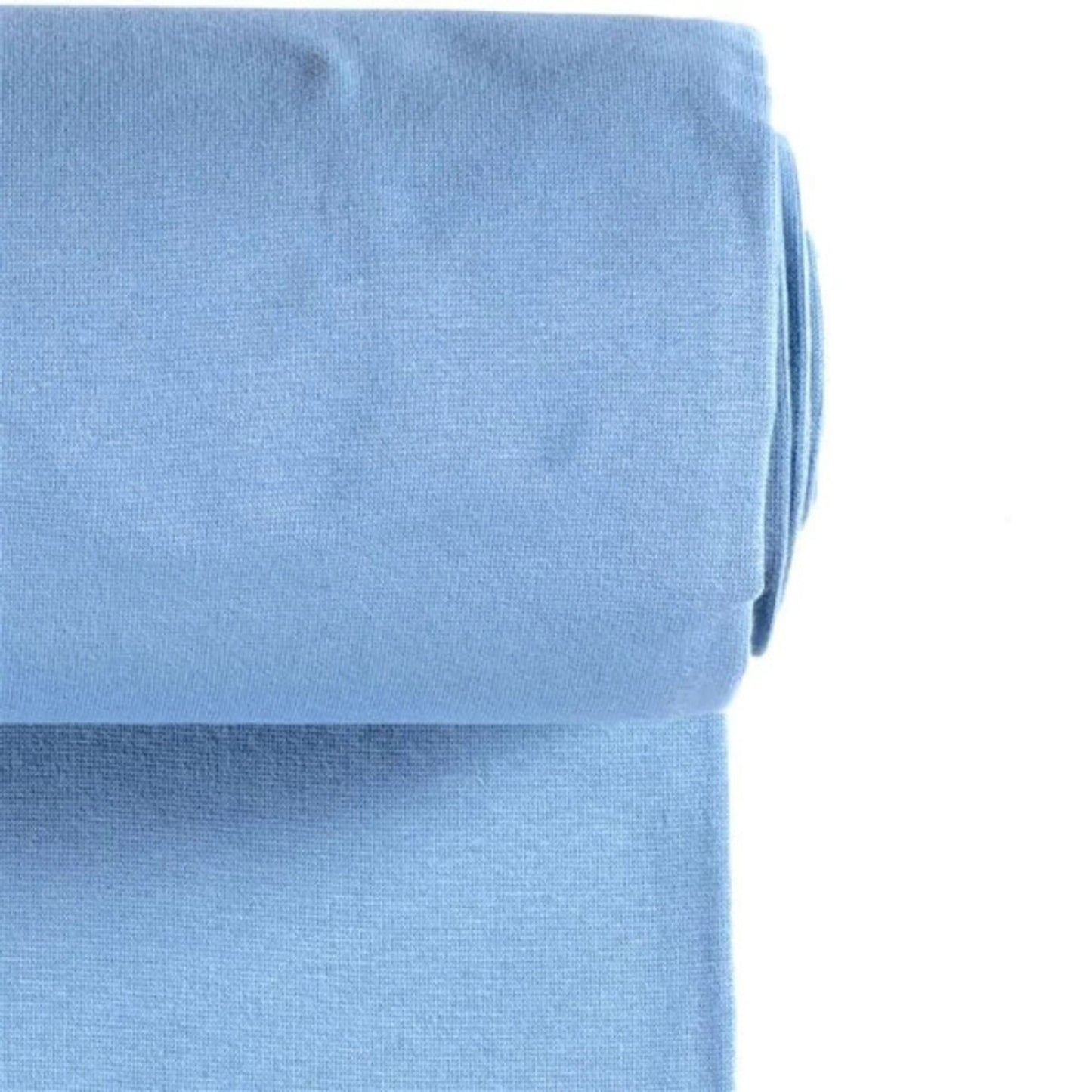 Cuffing Fabric in Ice Blue - Fine Rib