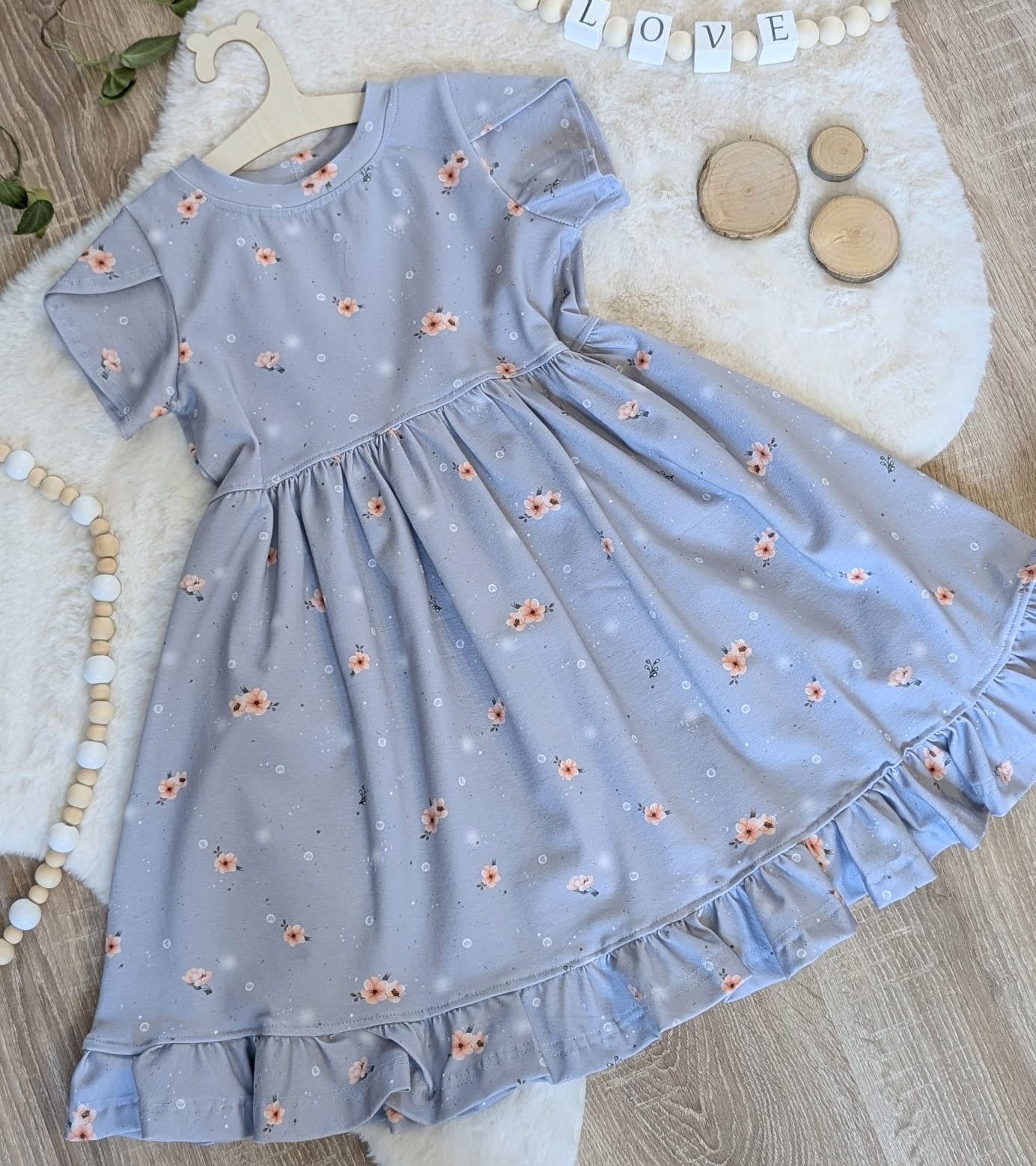 Kleine Meerjungfrau Kombistoff | Blumen Stoff Meterware | Kinderstoff
