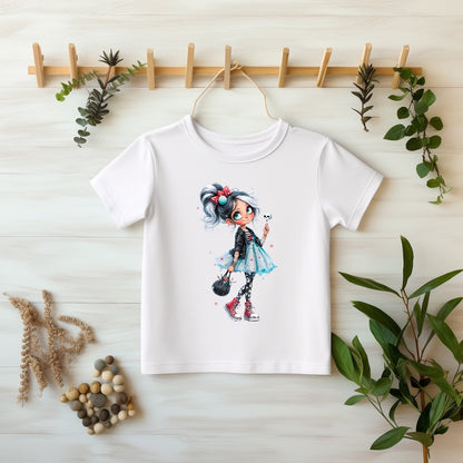 Rebel Girl Bügelbild 10cm Glitzer – DTF Transfer aufbügeln Kinderkleidung