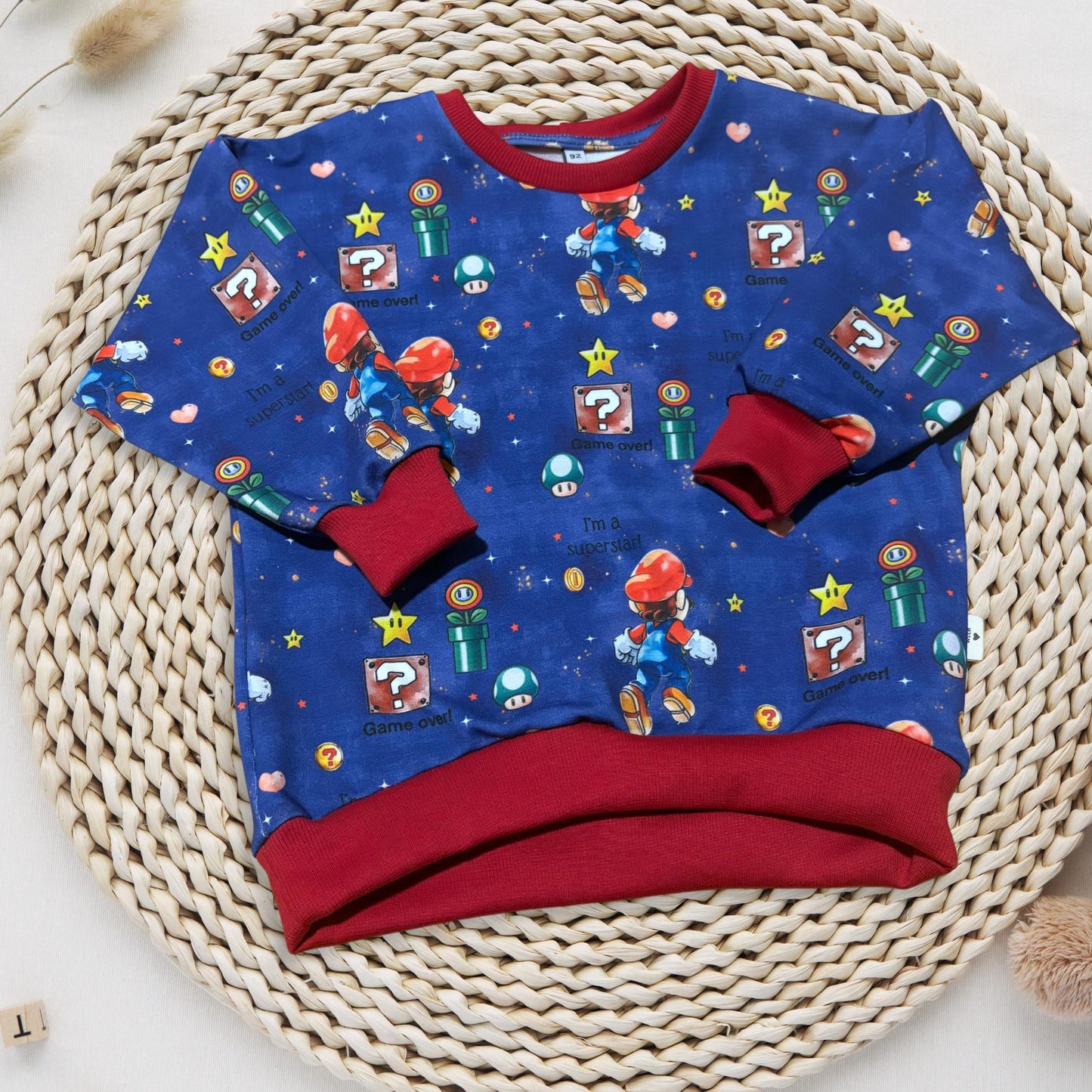 Super Boy Kinderstoff Rib Jersey – Superheld Stoff Meterware Retro Comic