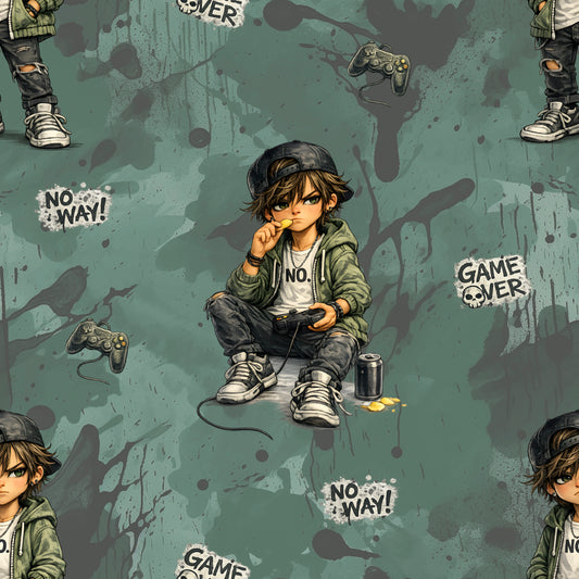 Urban Gamer Street | Gamer Stoff Meterware | Kinderstoff