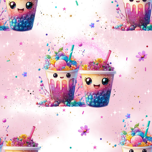 Bubble Magic | Fruit Fabric by the Meter | Children's Fabric