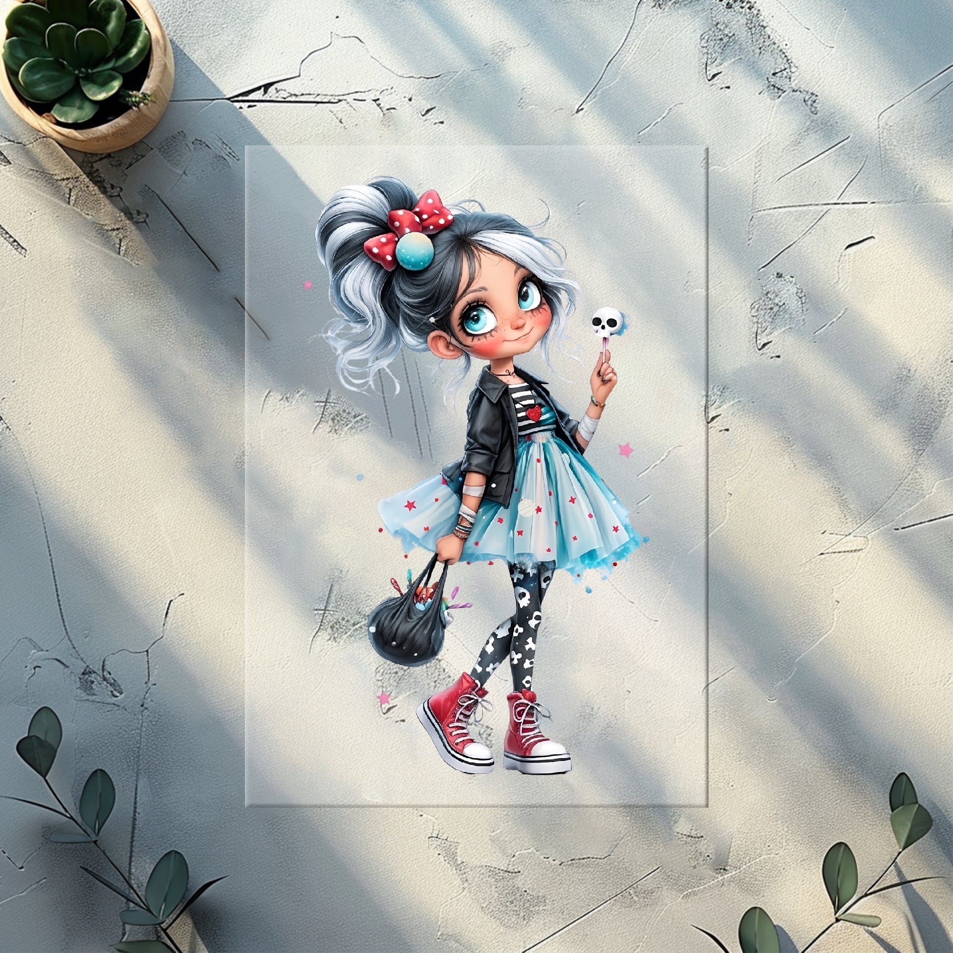 Rebel Girl Glitzer Bügelbild – DTF Transfer Mädchen Kinderkleidung Handmade by Kati