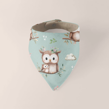 Pumphose Baby Eule mint handgenäht | French Terry Set personalisiert
