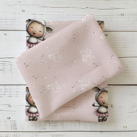 Children's Fabric Jersey | Rib Jersey | French Terry - "Dancing Lamb" Combination