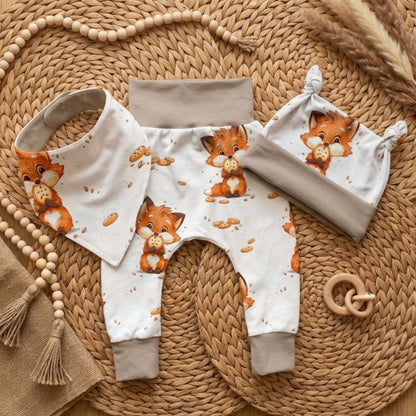 Pumphose Baby Fuchs handgenäht | French Terry Set personalisiert