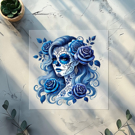 Dia de los Muertos Bügelbild DTF Transfer – Totenkopf Catrina Kinderkleidung Handmade by Kati