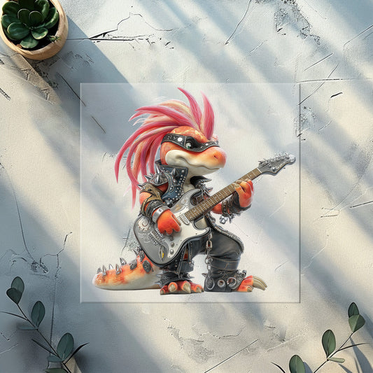 Dino Kids Iron-On Patch "Heart Dino" | DTF Transfer for Clothing & Accessories