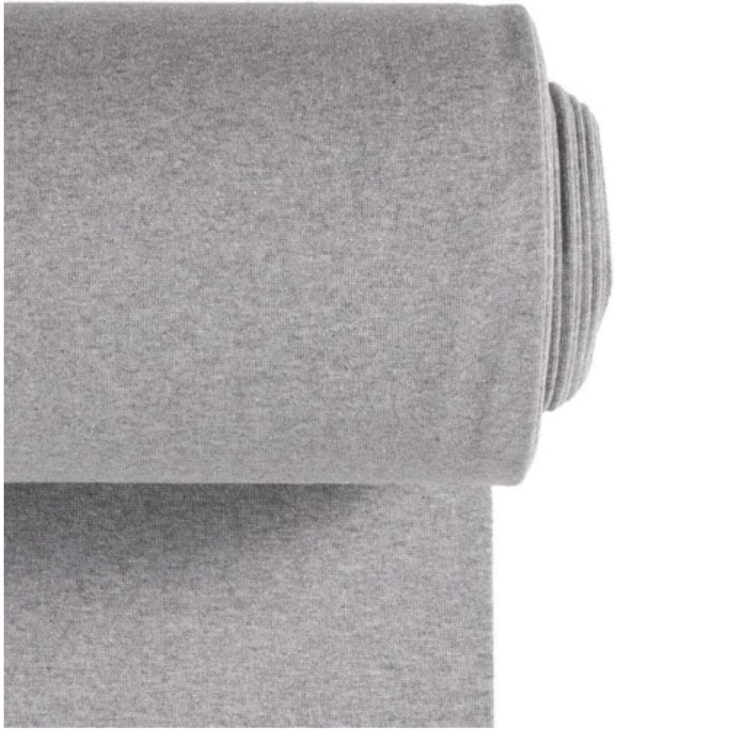 Bündchen Stoff hell grau meliert Feinripp – Strickbündchen Meterware Kinderkleidung Handmade by Kati