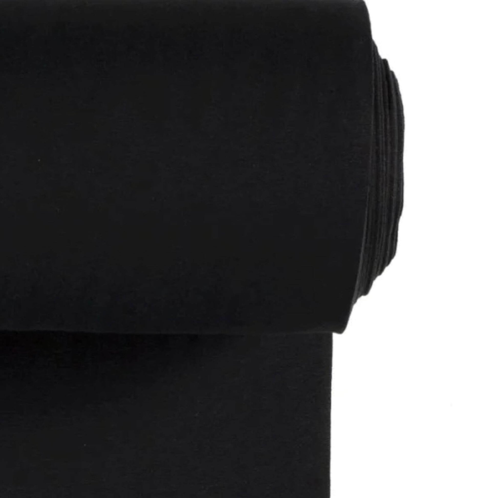 Bündchen Stoff schwarz Feinripp – Strickbündchen Meterware Kinderkleidung Handmade by Kati
