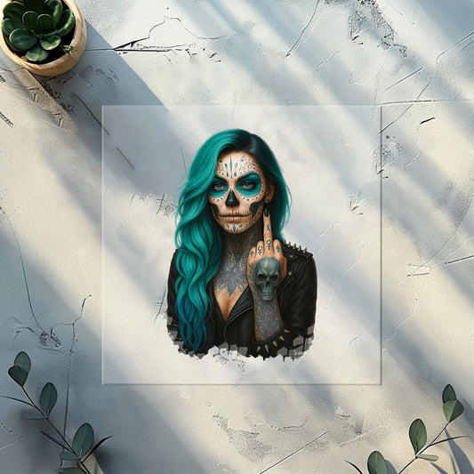 Graffiti Kids Iron-on Decal "Viva la Rebel" Petrol | DTF Transfer for Clothing & Accessories