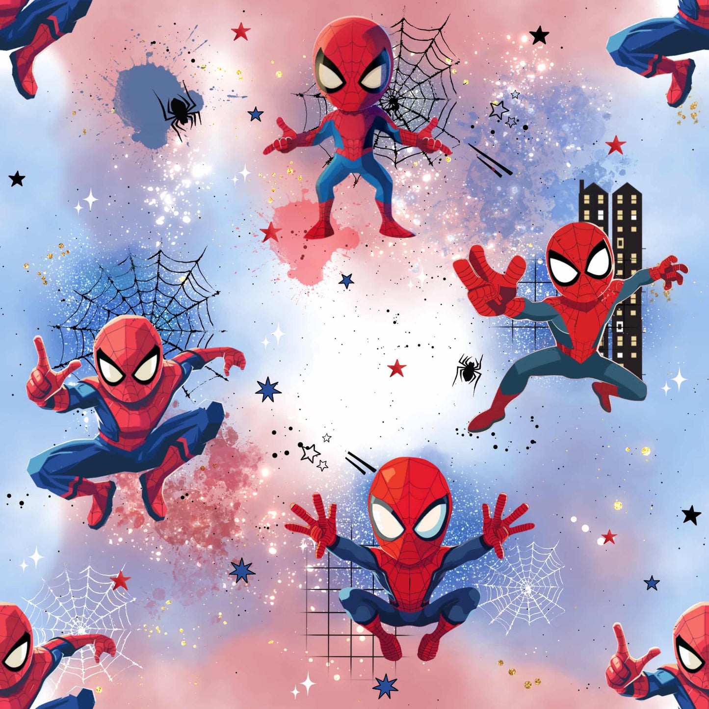 Spider Hero Superhelden Kinderstoff Meterware – Jersey French Terry Handmade by Kati